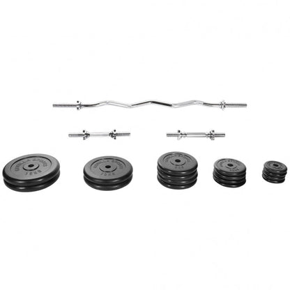 Gorilla Sports EZ-Curlset 70 kg Rubber - 30 mm