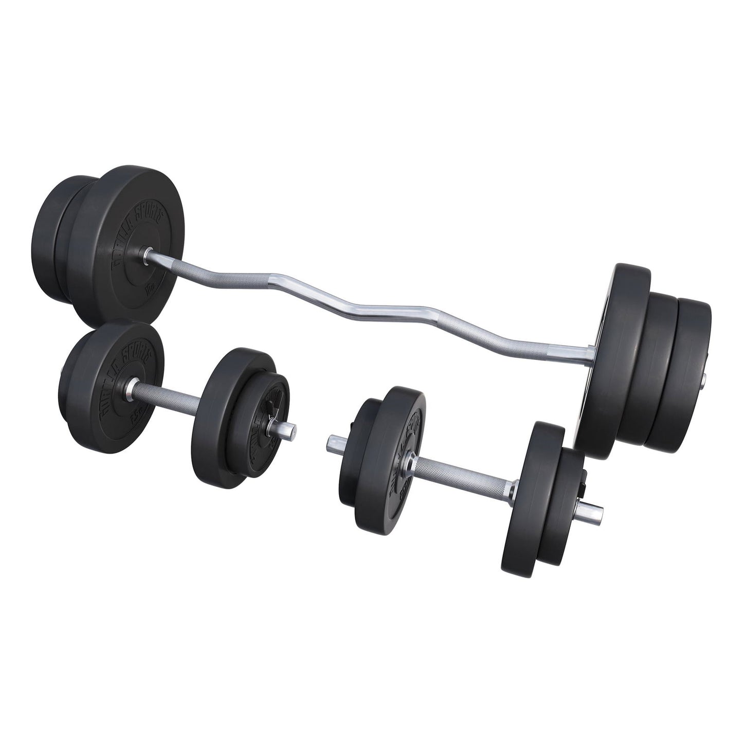 Gorilla Sports EZ-curlset 70 kg Kunststof - Veersluiting 30 mm