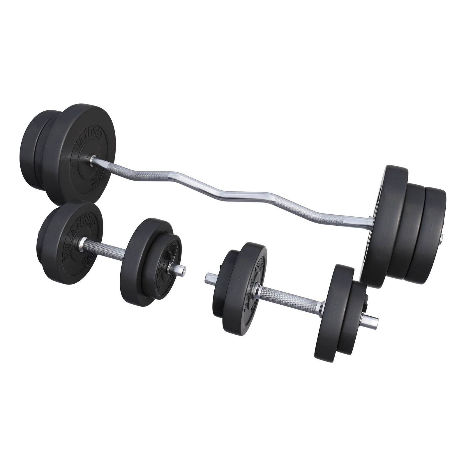 Gorilla Sports EZ-curlset 70 kg Kunststof - Veersluiting 30 mm