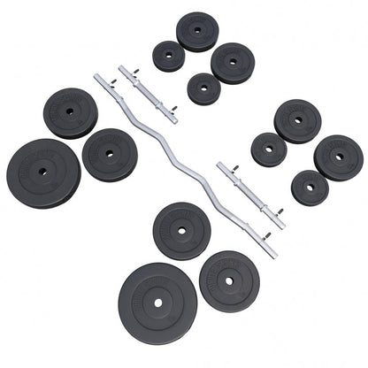Gorilla Sports EZ-curlset 70 kg Kunststof - Veersluiting 30 mm