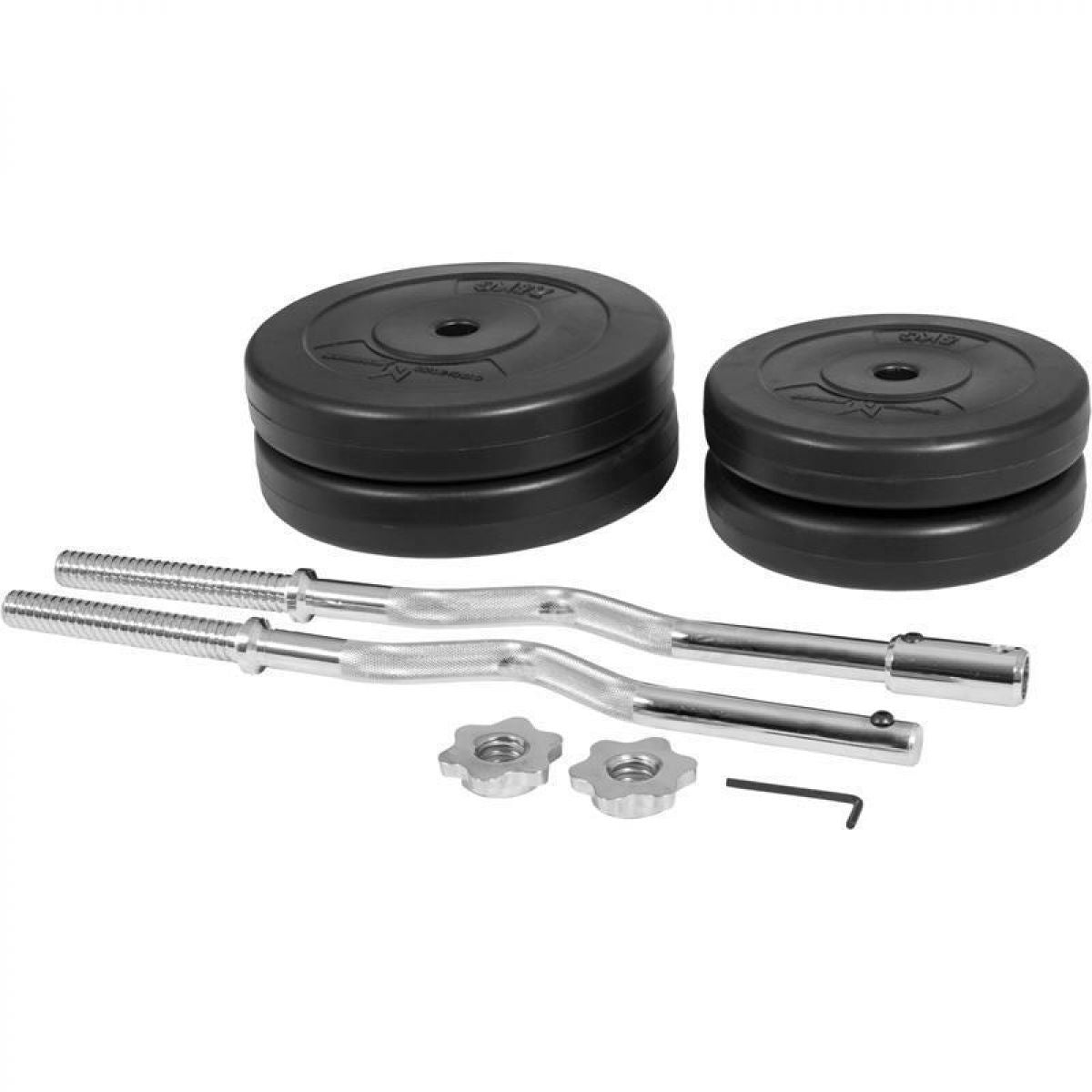 Gorilla Sports EZ Curl Halterset 30 kg Kunststof - 25 mm