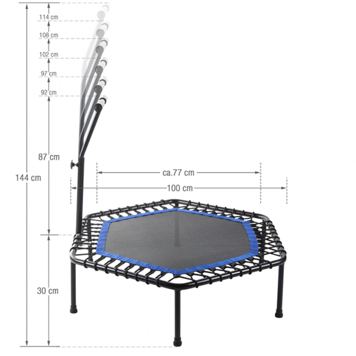 Gorilla Sports Fitness Trampoline Blauw