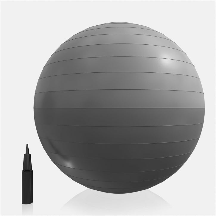 Gorilla Sports Fitnessbal Grijs 65 cm incl. pomp