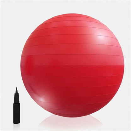 Gorilla Sports Fitnessbal Rood 65 cm incl. pomp