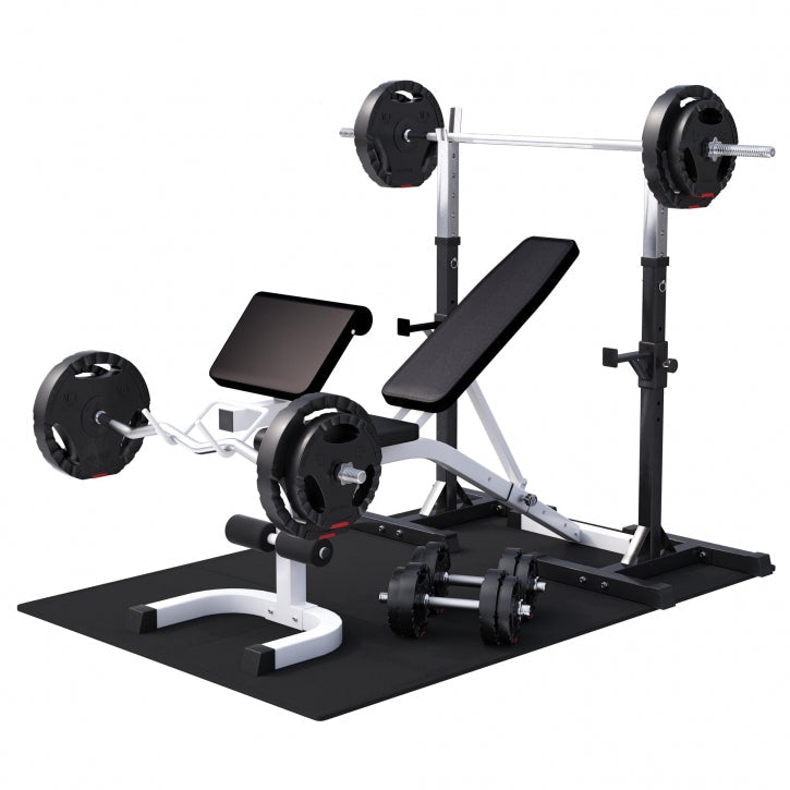 Gorilla Sports Fitnessbank + Halterset (Complete Set)