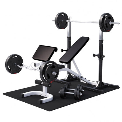 Gorilla Sports Fitnessbank + Halterset (Complete Set)