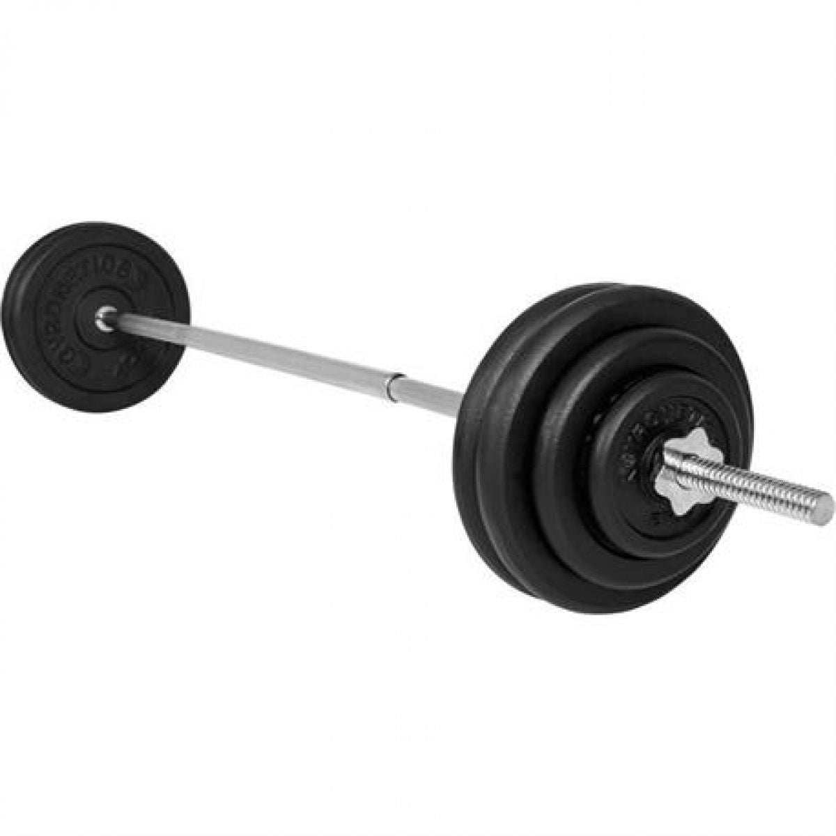 Gorilla Sports Gyronetics Lange Halterset 60kg Gietijzer (25 mm)