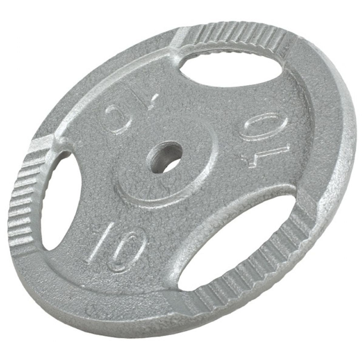 Gorilla Sports Halterschijf 10 kg Gripper Gietijzer Zilver - 30/31 mm