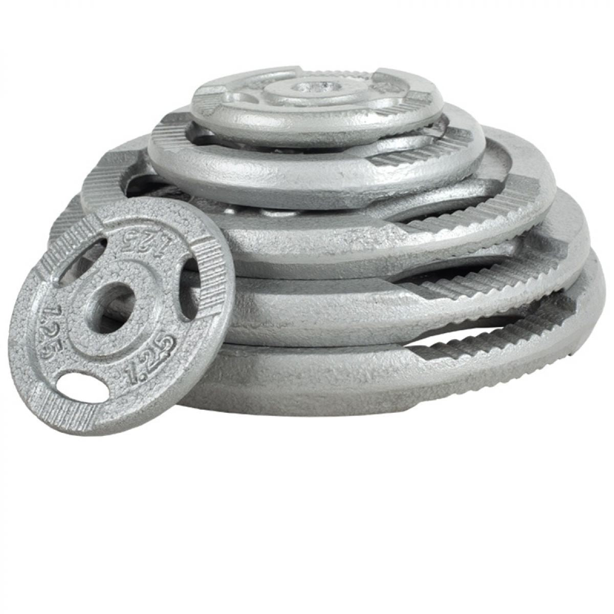 Gorilla Sports Halterschijf 15 kg Gripper Gietijzer Zilver - 30/31 mm