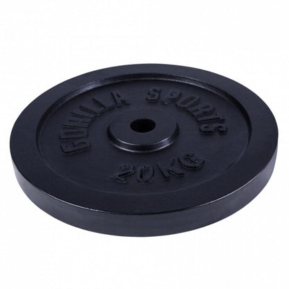Gorilla Sports Halterschijf 20 kg Gietijzer Zwart - 31 mm