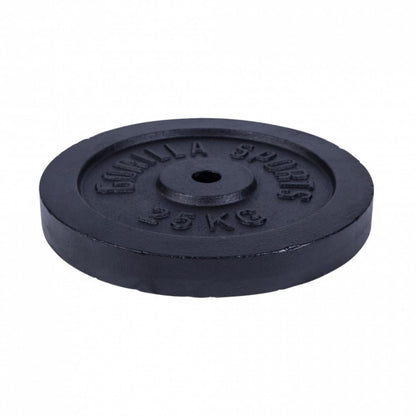 Gorilla Sports Halterschijf 25 kg Gietijzer Zwart - 31 mm