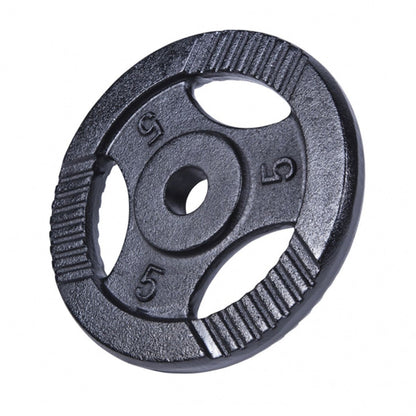 Gorilla Sports Halterschijf 5 kg Gripper Zwart