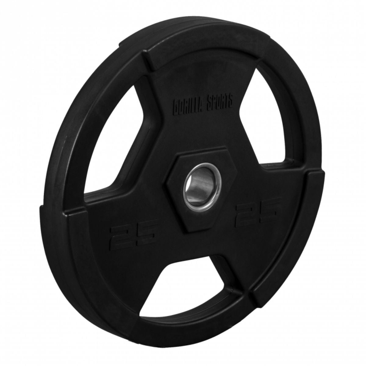 Gorilla Sports Halterschijf professionele 50 / 51mm Olympia kunststof grijper 25 KG