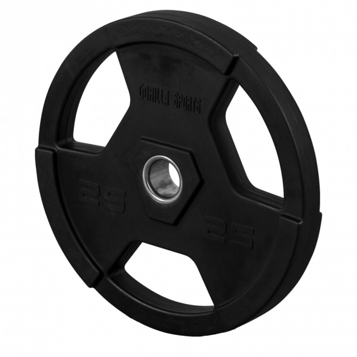 Gorilla Sports Halterschijf professionele 50 / 51mm Olympia kunststof grijper 25 KG