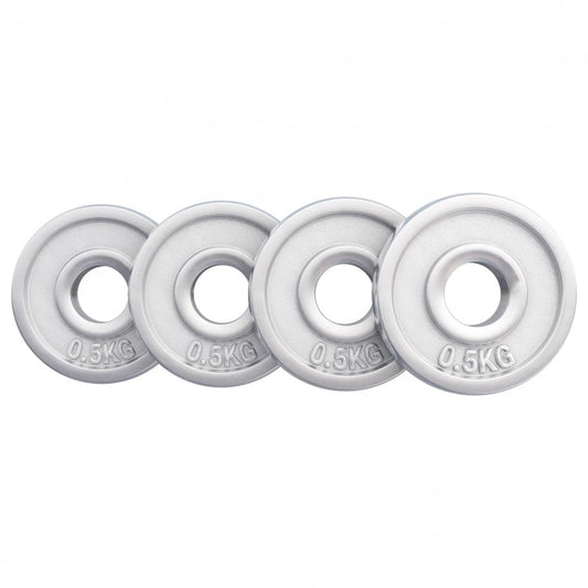 Gorilla Sports Halterschijven 4 x 0,5 kg Chroom