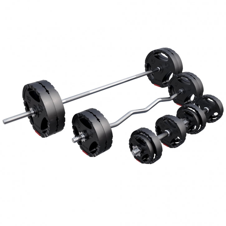 Gorilla Sports Halterset 100 kg Kunststof Gripper - 30 mm
