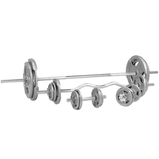 Gorilla Sports Halterset 108 kg Gripper Gietijzer