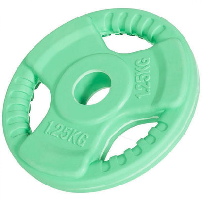 Gorilla Sports Halterset 108 kg Gripper Gietijzer Rubber Coating - Schroefsluiting 30 mm