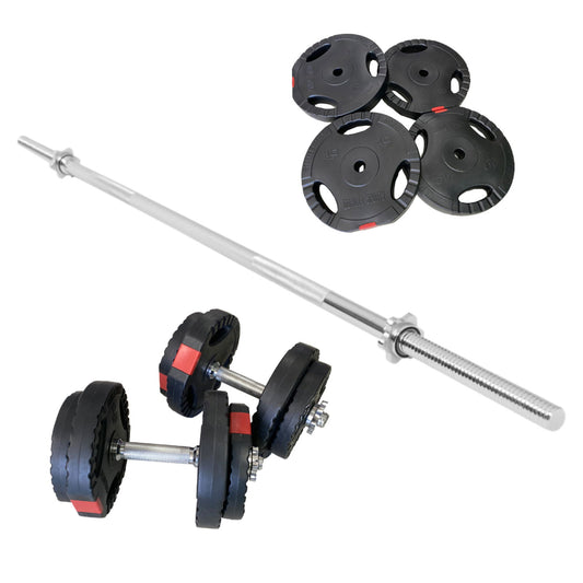 Gorilla Sports Halterset 60 kg Gripper kunststof - 30 mm