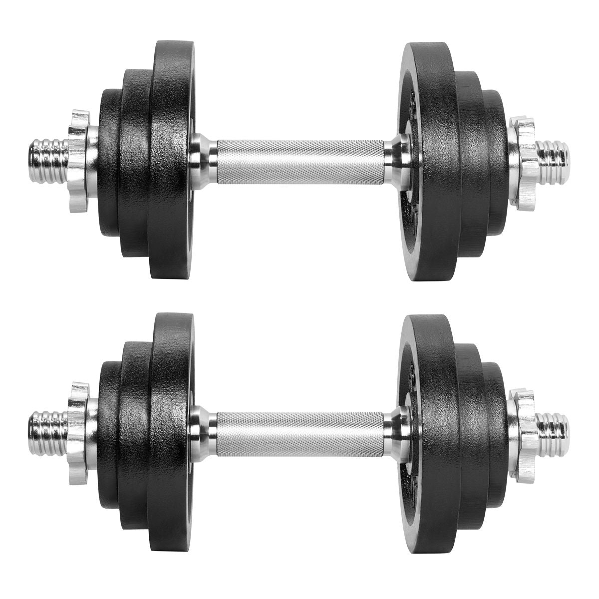 Gorilla Sports Halterset Verstelbaar 22 kg Chroom