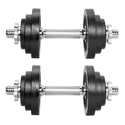 Gorilla Sports Halterset Verstelbaar 22 kg Chroom