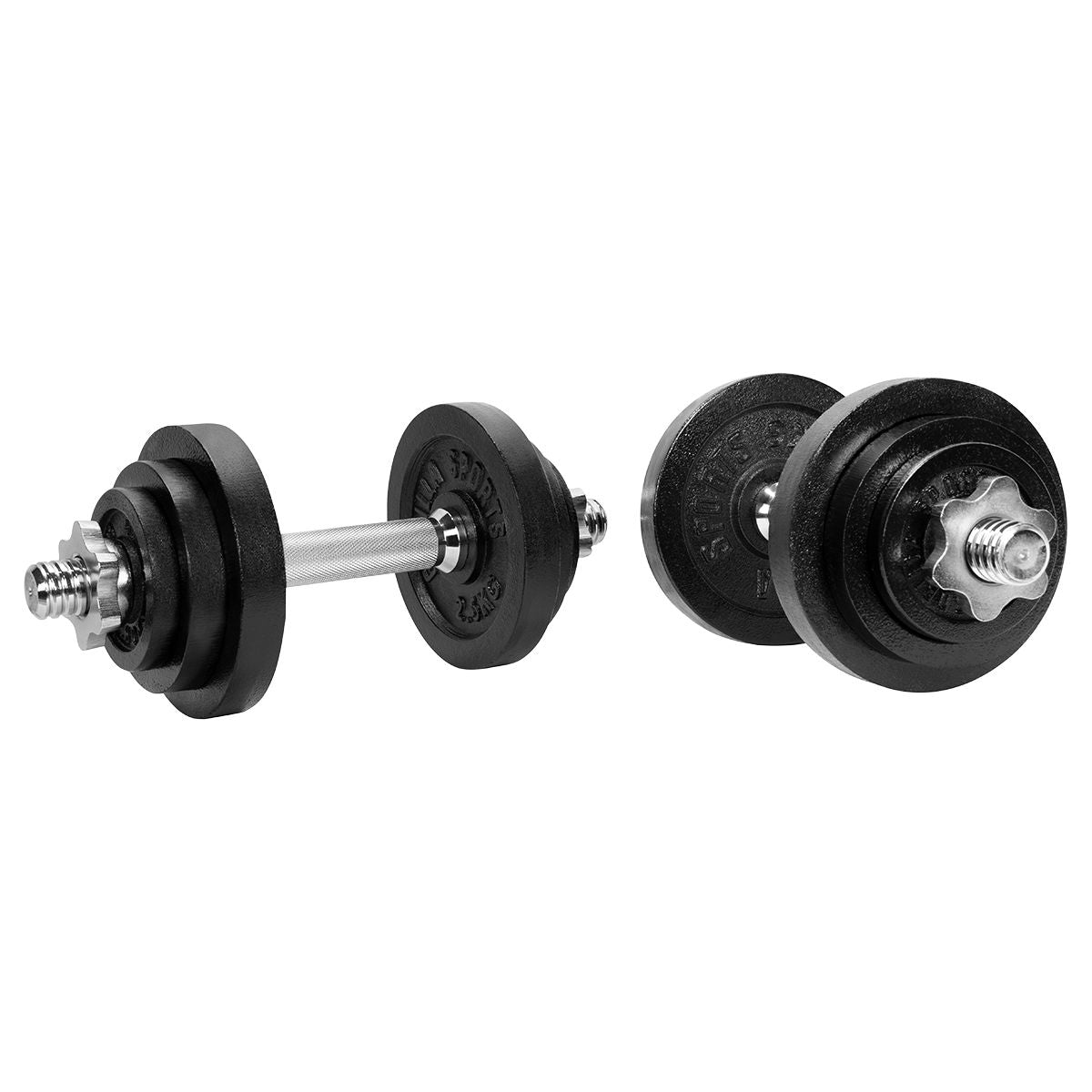 Gorilla Sports Halterset Verstelbaar 22 kg Chroom