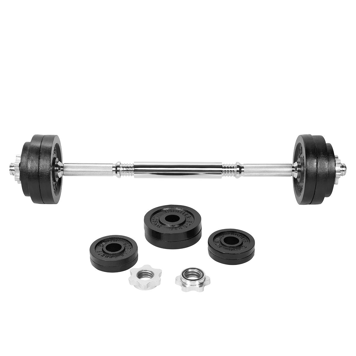 Gorilla Sports Halterset Verstelbaar 22 kg Chroom