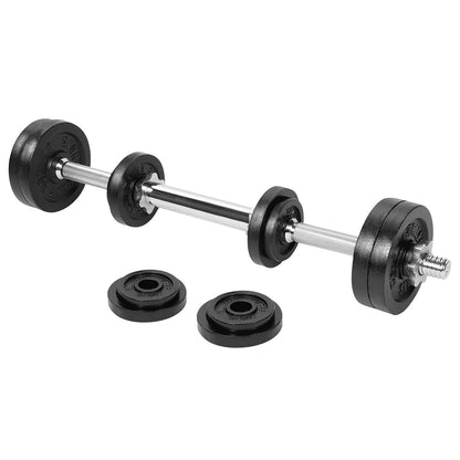 Gorilla Sports Halterset Verstelbaar 22 kg Chroom
