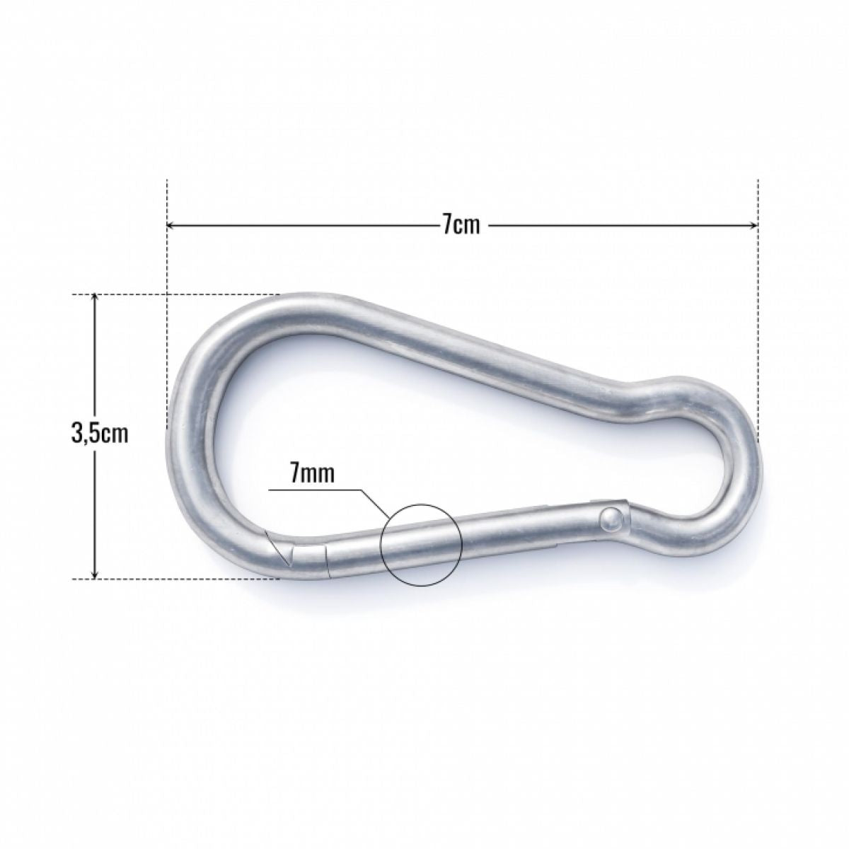 Gorilla Sports Karabijnhaken 7 mm - set van 5