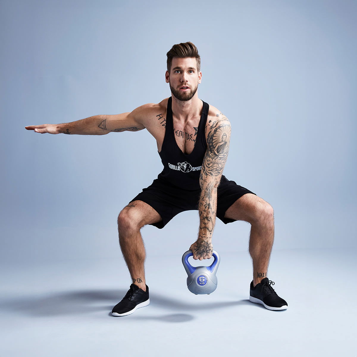 Gorilla Sports Kettlebell 18 kg Kunststof Trendy