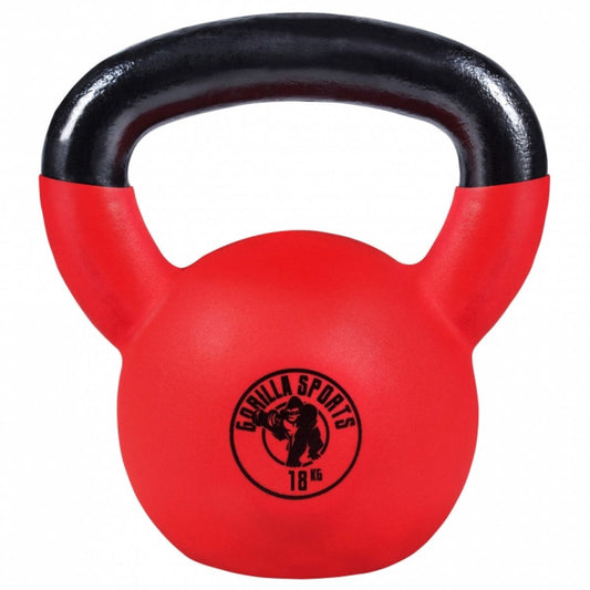 Gorilla Sports Kettlebell 18 kg Rubber Coating