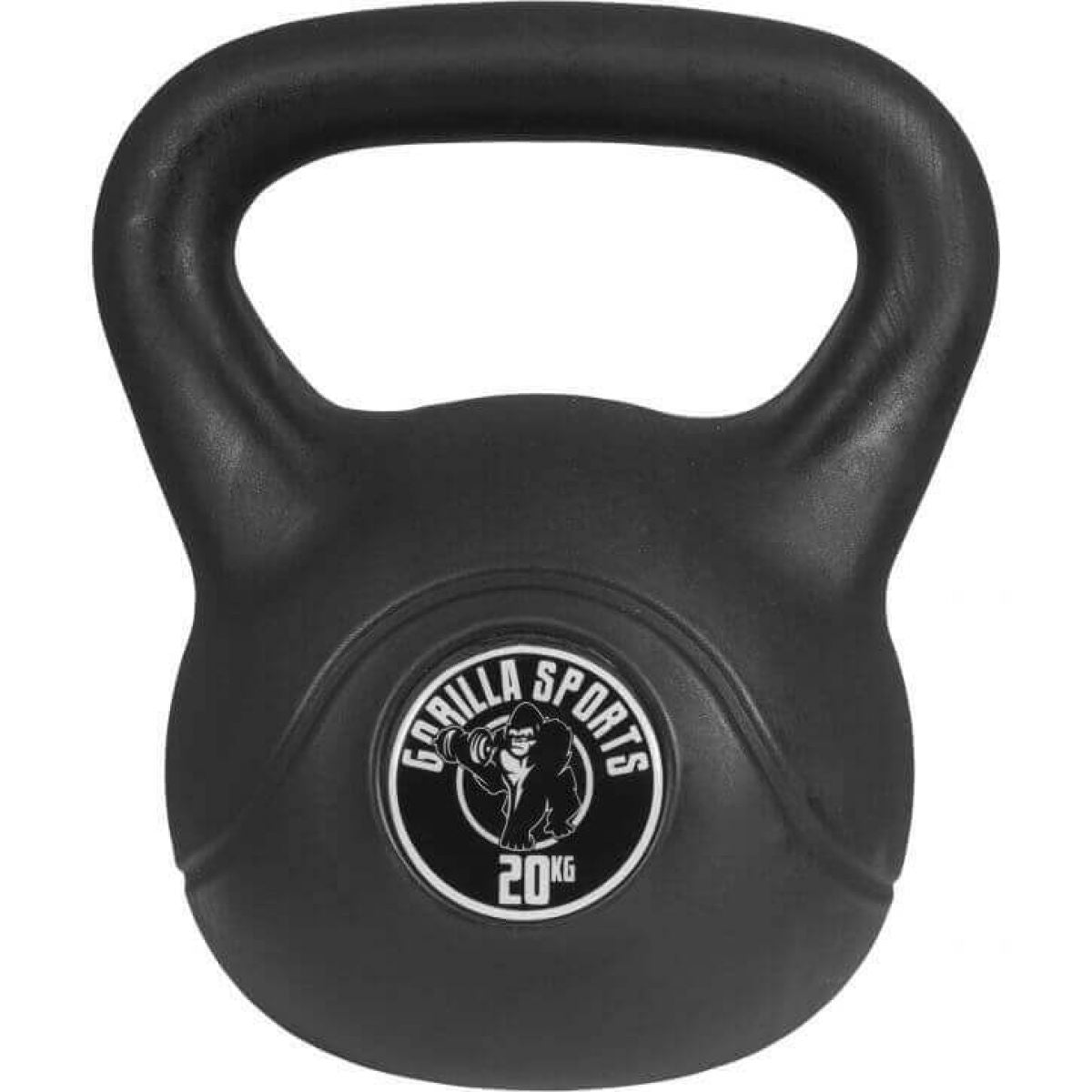 Gorilla Sports Kettlebell 20 kg zwart kunststof