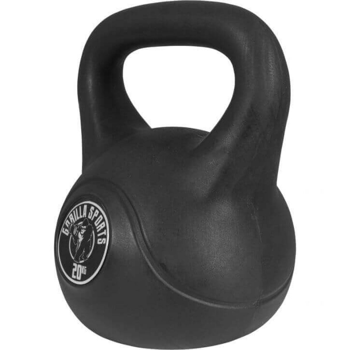 Gorilla Sports Kettlebell 20 kg zwart kunststof