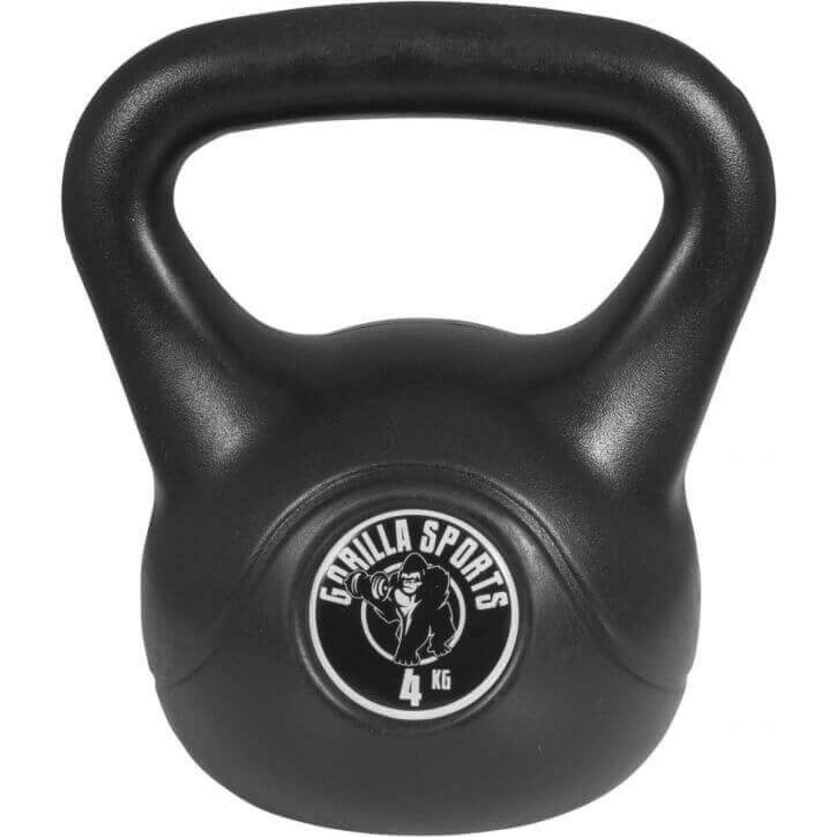Gorilla Sports Kettlebell 4 kg zwart kunststof