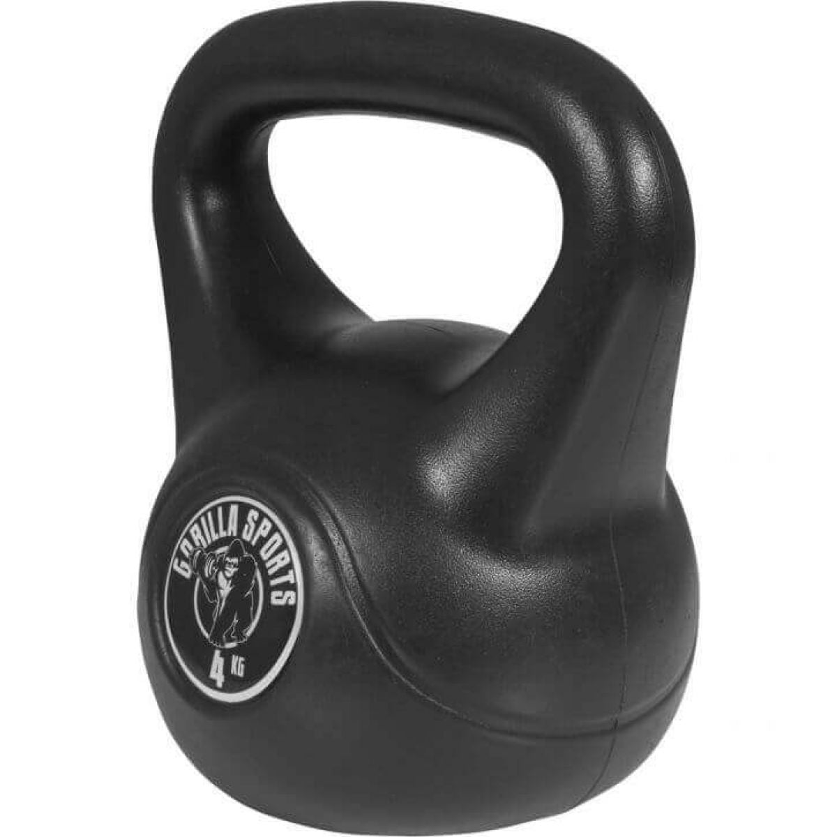 Gorilla Sports Kettlebell 4 kg zwart kunststof