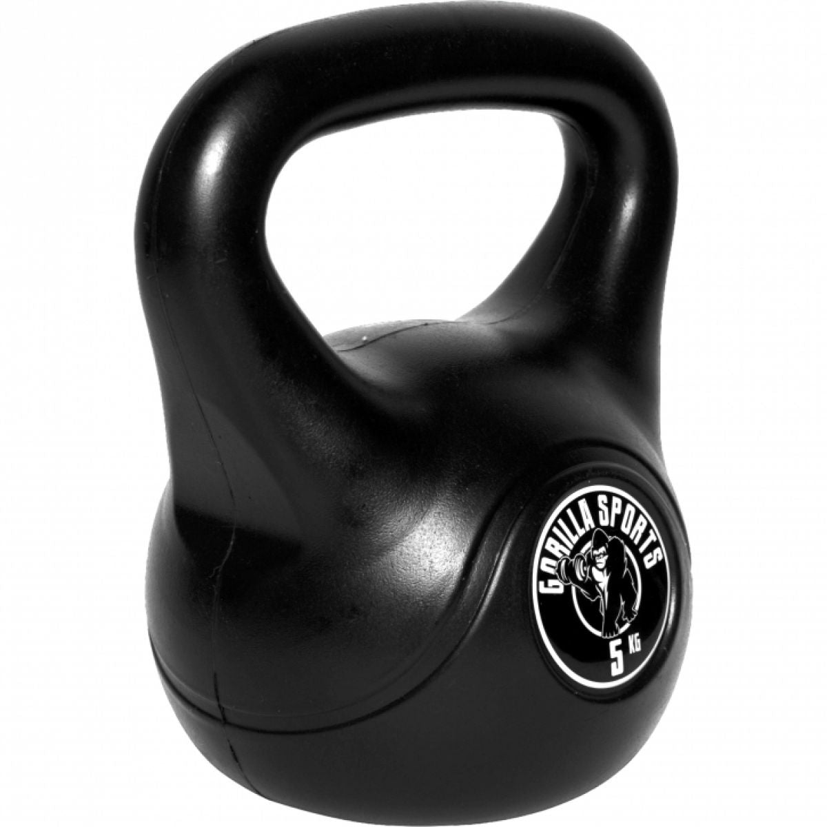 Gorilla Sports Kettlebell 5 kg zwart kunststof