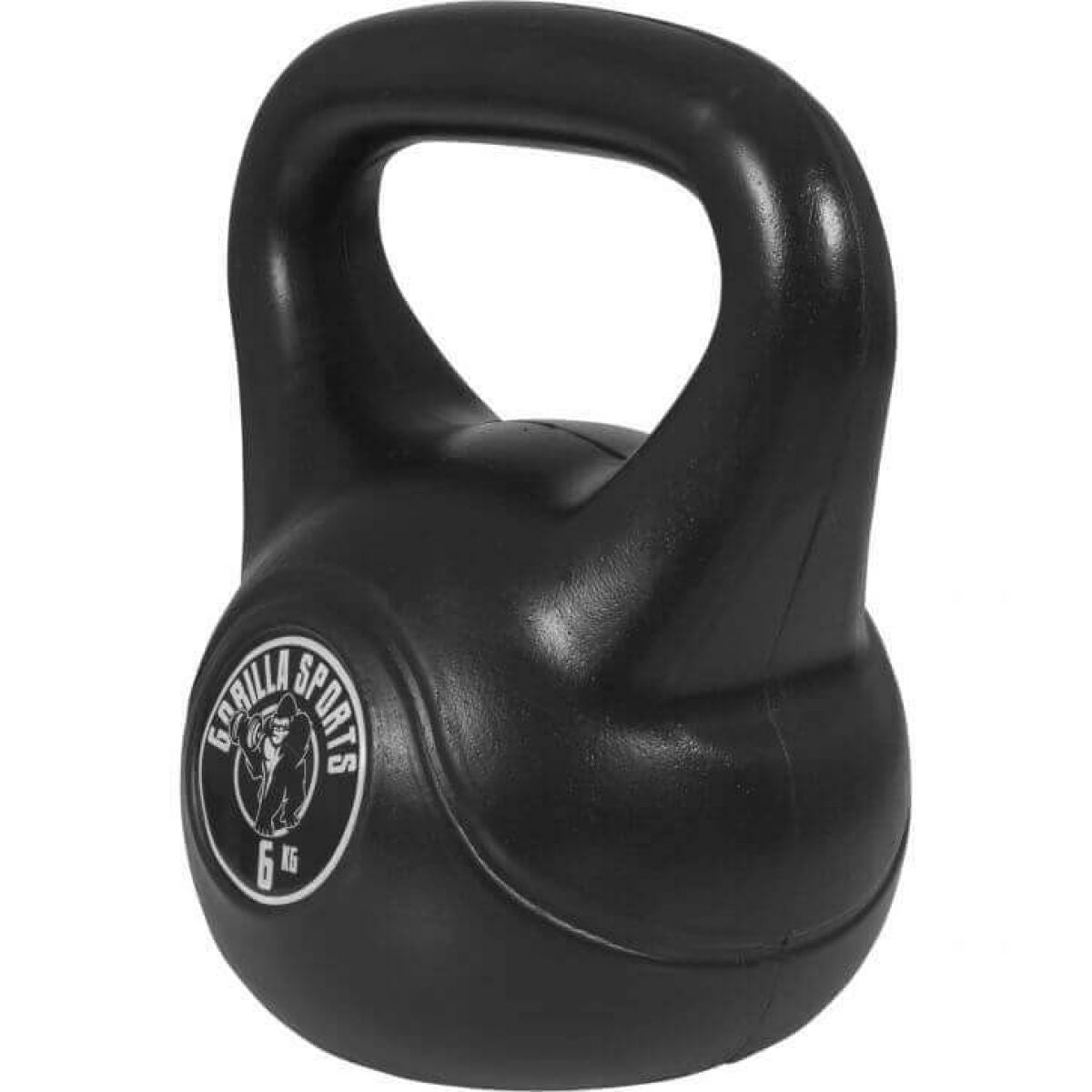 Gorilla Sports Kettlebell 6 kg zwart kunststof