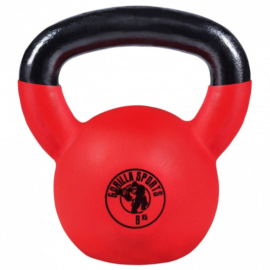 Gorilla Sports Kettlebell 8 kg Rubber Coating