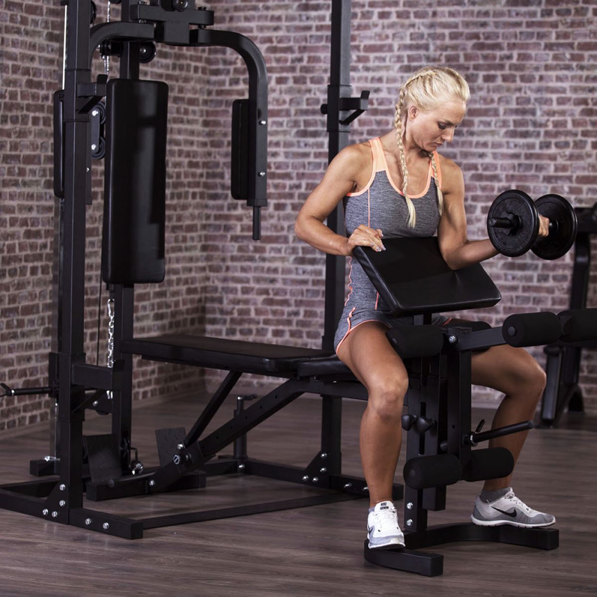 Gorilla Sports Krachtstation Met Losstaande Fitnessbank