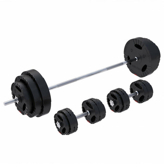 Gorilla Sports Lange halterset 100 kg Gripper Kunststof - 30 mm