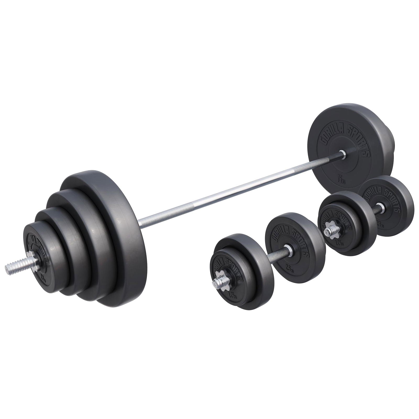 Physionics® Lange Halterset, 120/165/180 cm Halter, van Staal Physionics® Lange Halterset, 120/165/180 cm Halter, van Staal