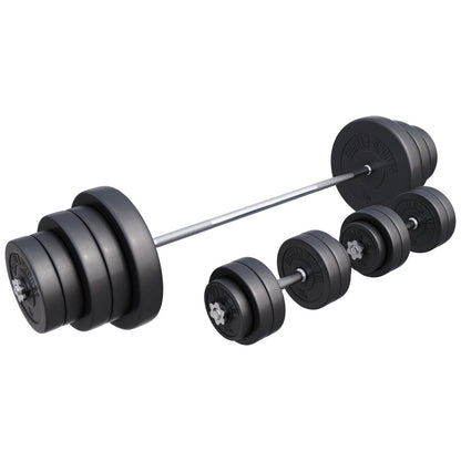 Gorilla Sports Lange halterset 130 kg Kunststof - 30 mm