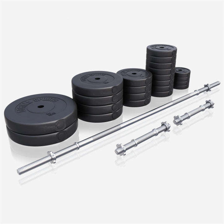 Gorilla Sports Lange halterset 130 kg Kunststof - 30 mm