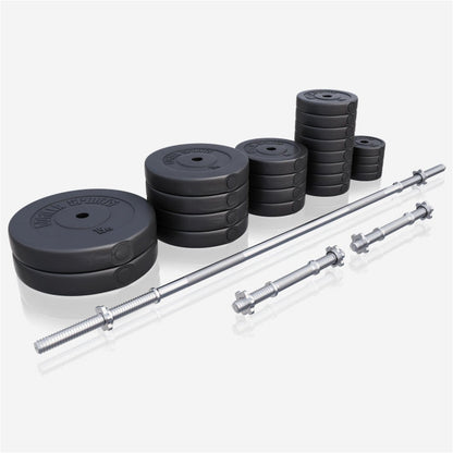Gorilla Sports Lange halterset 130 kg Kunststof - 30 mm