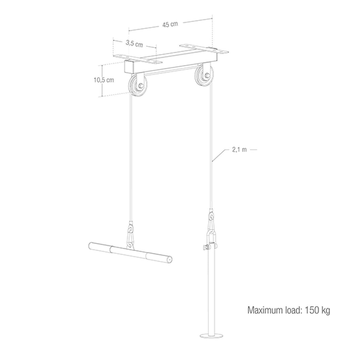 Gorilla Sports Lat Pulley (dakmontage)