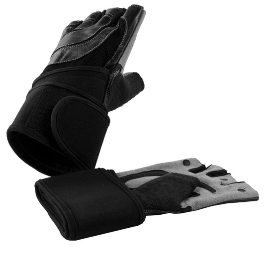 Gorilla Sports Leren Fitness Handschoenen Met Polsbandage maat XL