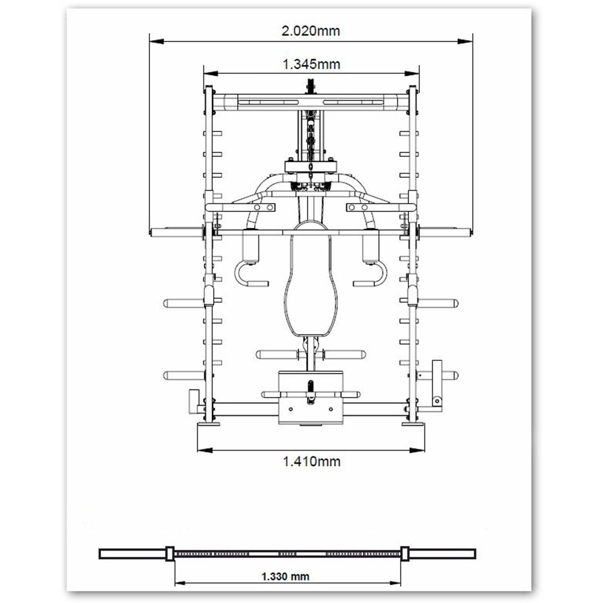 Gorilla Sports MAXXUS Multipress Smith Machine 8.1