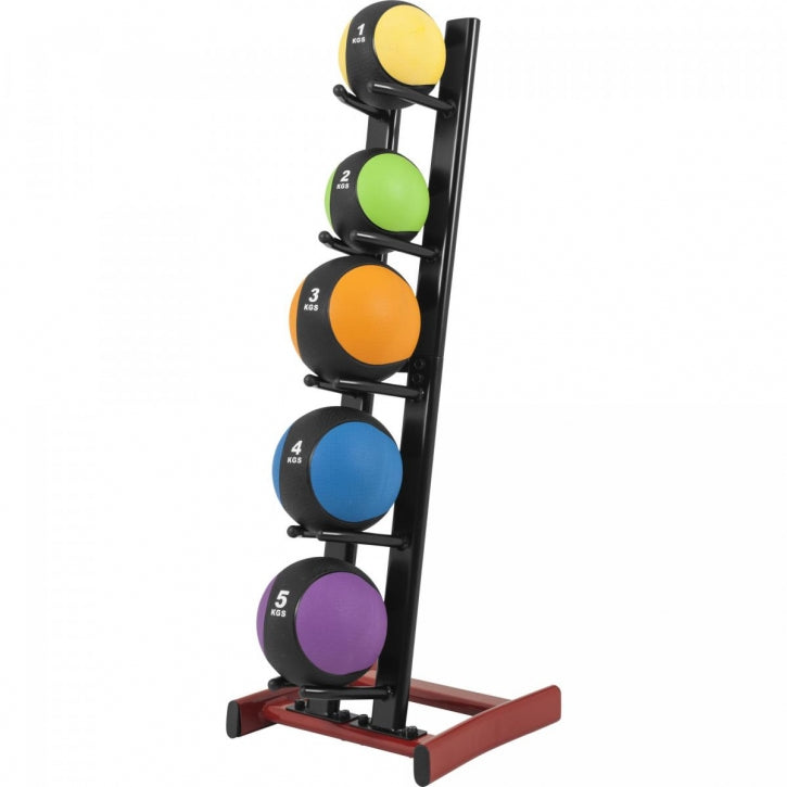Gorilla Sports Medicine ball standaard met 5 medicine balls