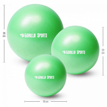 Gorilla Sports Mini Pilates bal 18 cm Groen