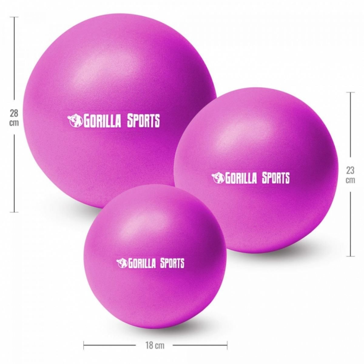 Gorilla Sports Mini pilates  bal 18 cm Paars